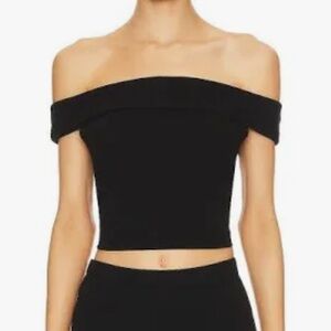 LA Made off the shoulder black top